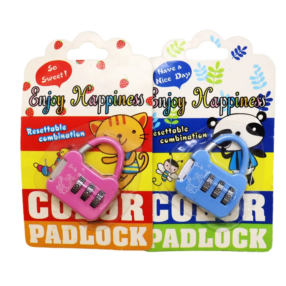 safety locks for kids puzzle combination Combination mini door lock cylinder 4 Digit Padlock mini key lock box