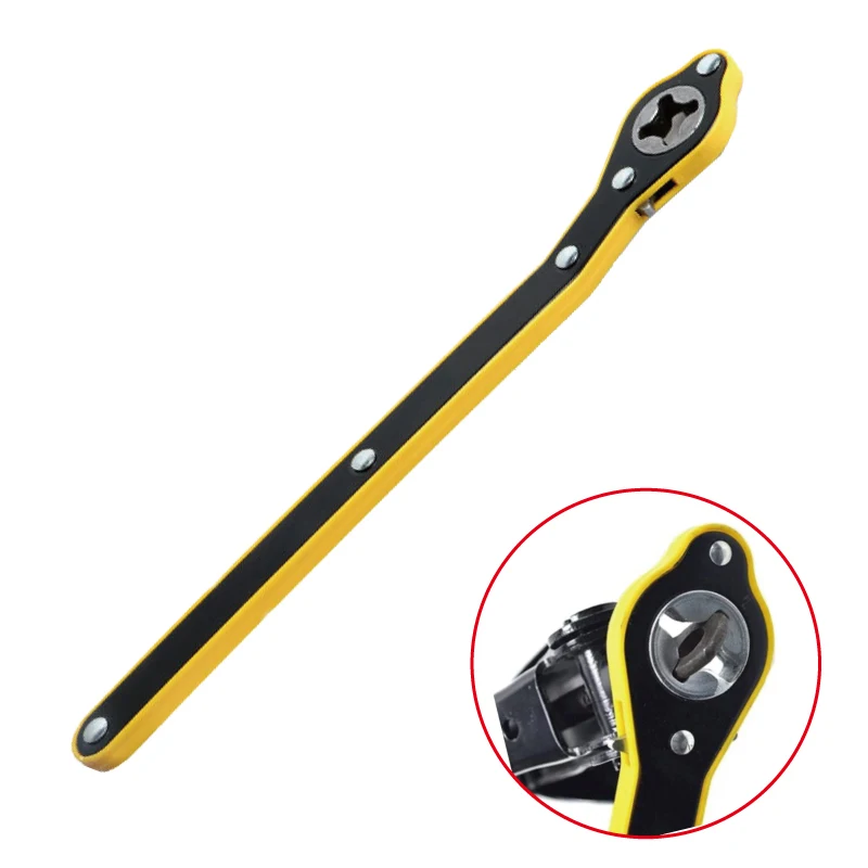 Auto Labor-Saving Jack Ratchet Wrench Scissor Car Jack Garage Tire Wheel Lug Wrench