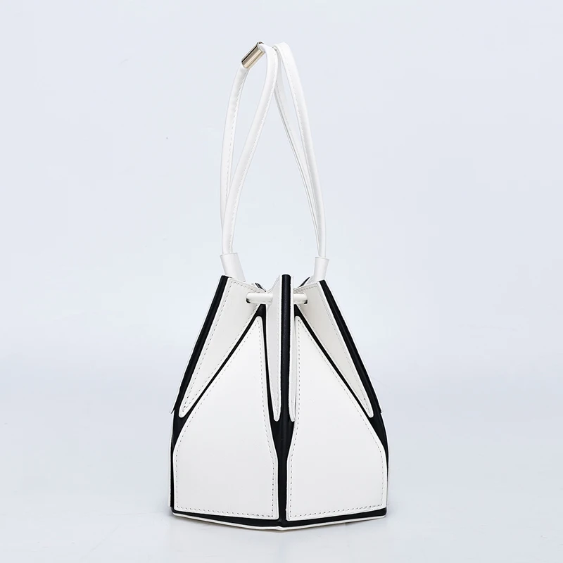 Fashion design foldable small hand bag for women 2024 new ladies messenger crossbody bag pu leather bucket bag purses