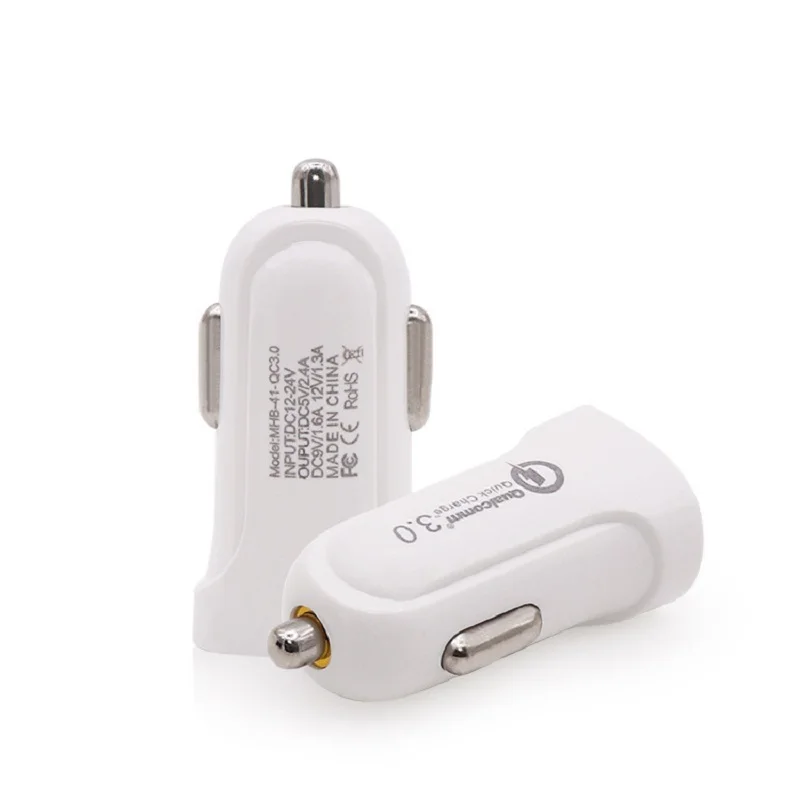 Factory Direct Sale One Port Mini Single USB Quick Charge QC3.0 Fast Charging Car Charger Adapter