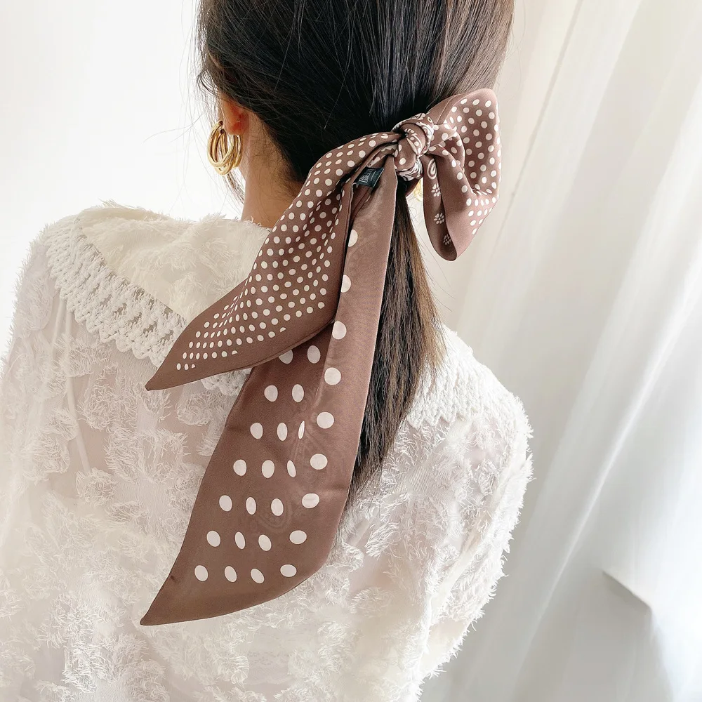 
2021 Scarf For Women Vintage Cashew Print Spring And Autumn Tie Hair Small Scarves 