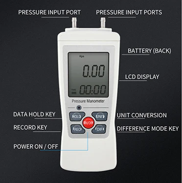 High Accuracy Differential Pressure Gauge Manometer with Accuracy 0.3%FS