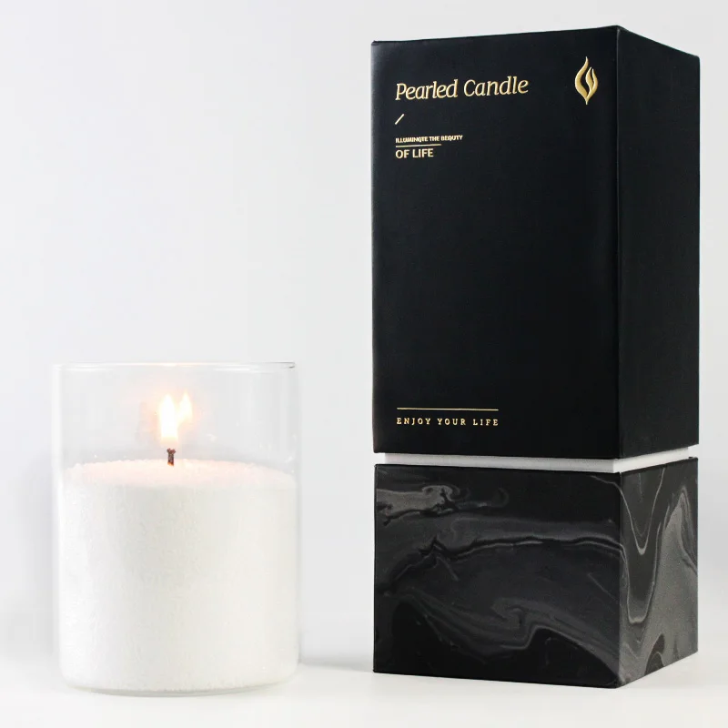 Factory Direct Sale Luxury Gift Box Wedding Candles Essential Oil Palm Wax Granulated Candle Wax Candle Sand