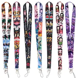 Demon Slayer Premium Design Neck Lanyard Anime Printed Pattern Strap Fashion ID Card Key Phone Keychain Lanyards for Fans