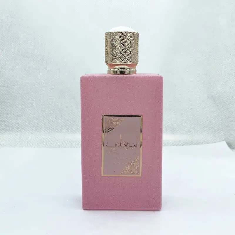 Best selling  perfume spray perfumes for women Pink flocking arabic perfumes  with best price