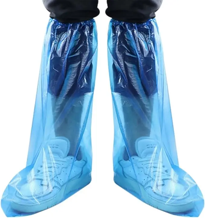 Thicker Boot and Shoe Covers 19 inch Tall Extra Large Resistant Water/Skid Disposable Boot Cover