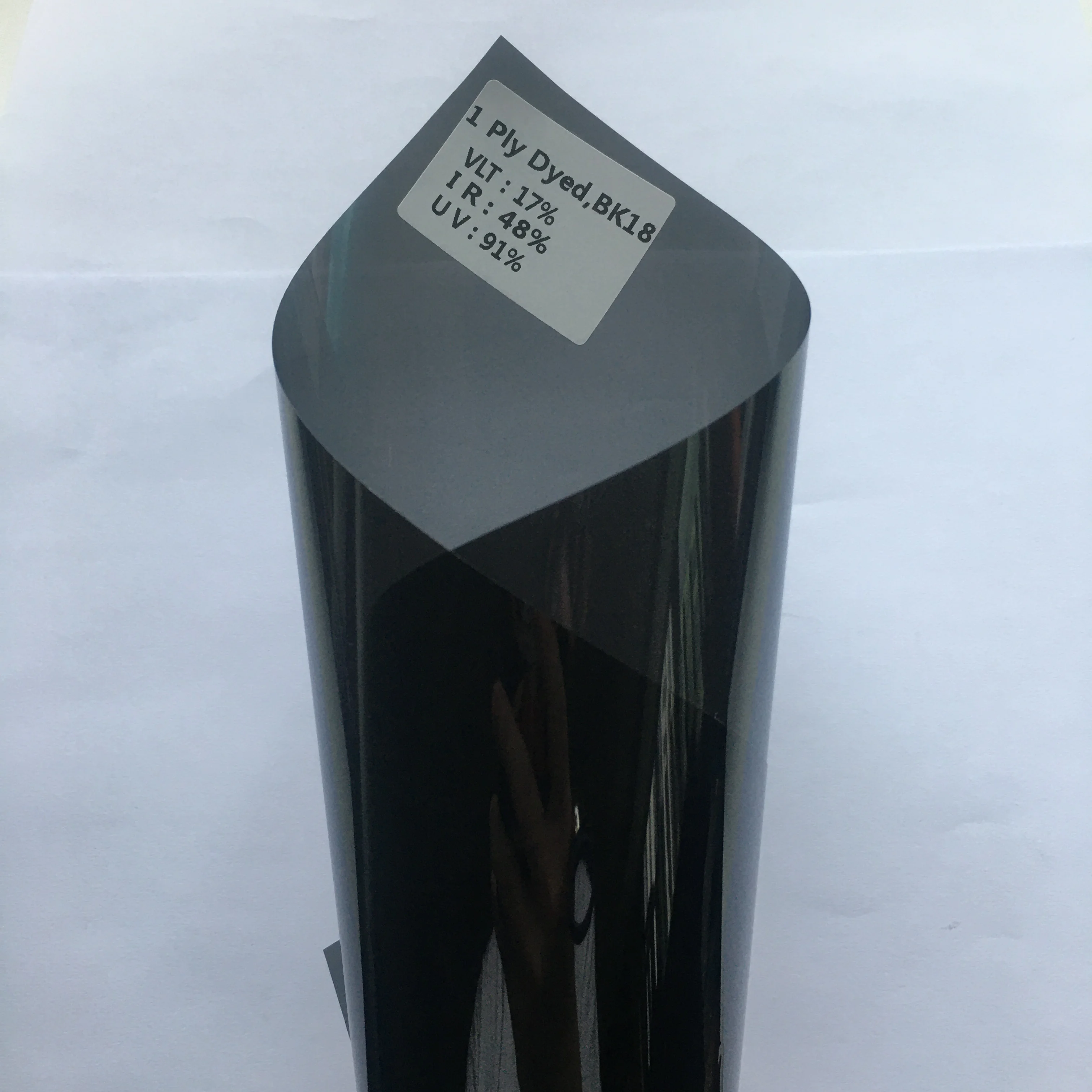 LIDA - 1.8mil Tint Car Film Dyed Window Glass Films 1 Ply VLT17% IRR 48% Uvr99% Smoke Black PET Nano Ceramic Window Film