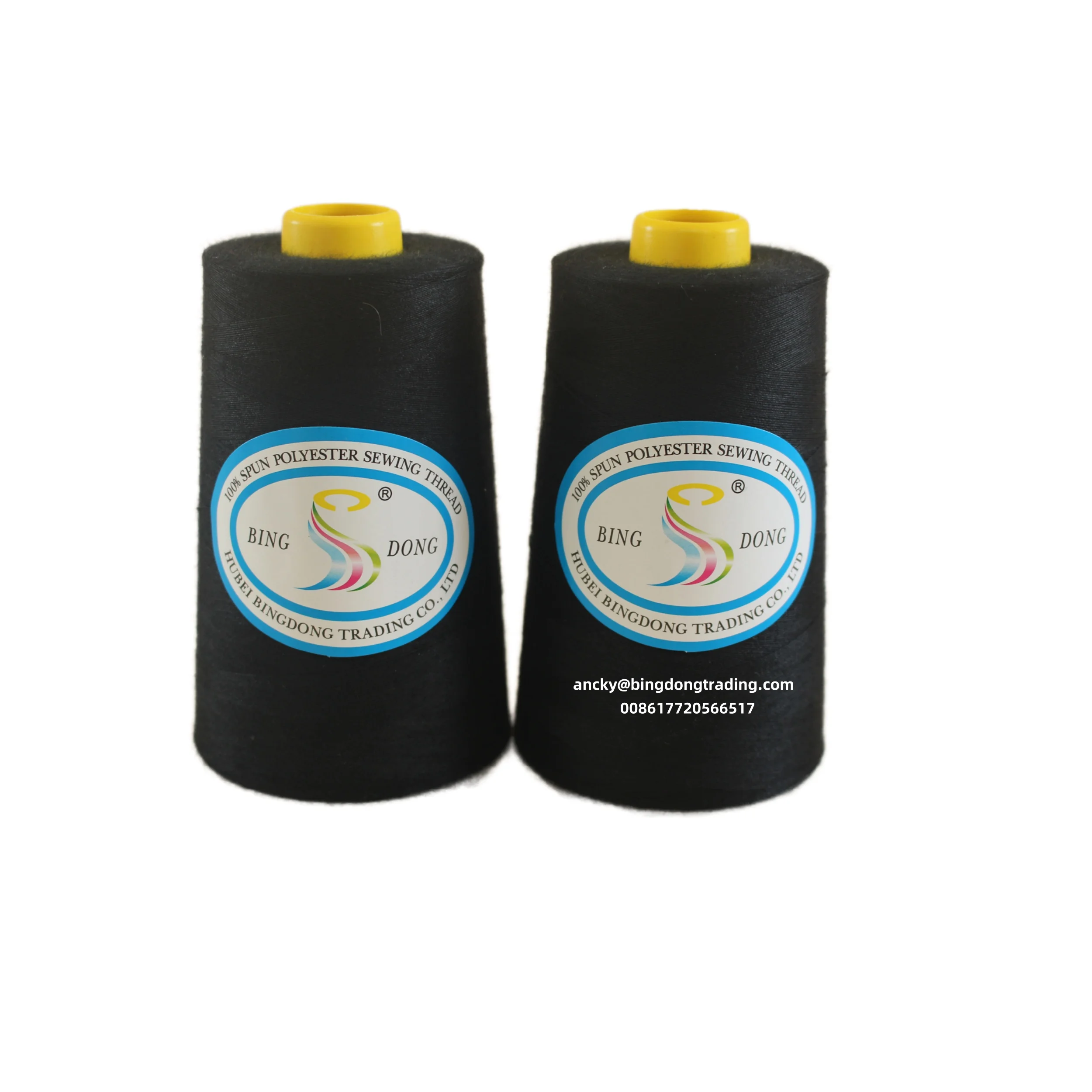 2000 Colors Dyed Stock Supply Virgin Quality Black 50s/2 5000 Yards Spun Polyester Sewing Thread Price