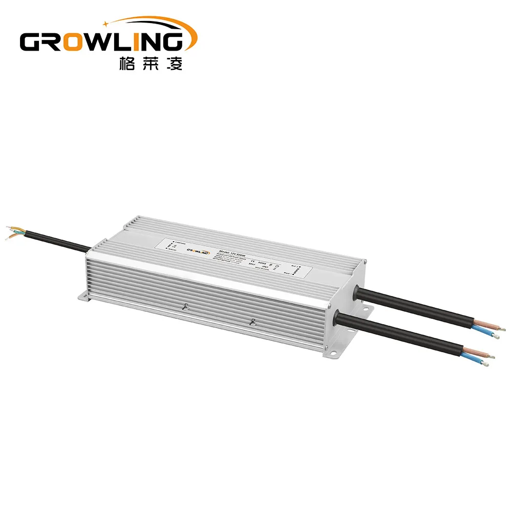 Aluminum Alloy Shell waterproof led power supply 500w 12v 24v led grow light driver with ERP CE ROHS
