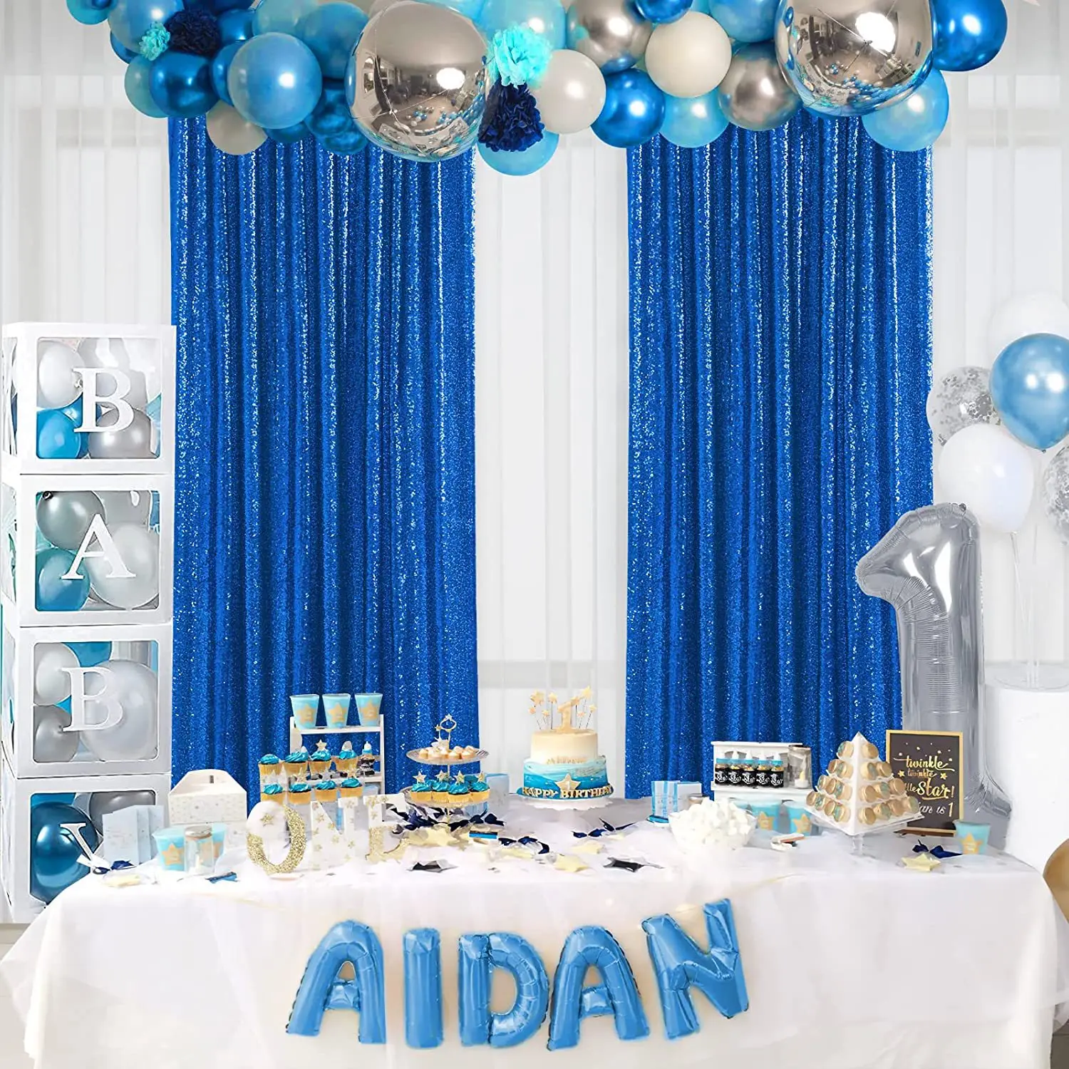 Hot Sale Sequins Backdrop Birthday Party Background Decoration Wedding Glitter Embroidery Stage Decoration Curtains