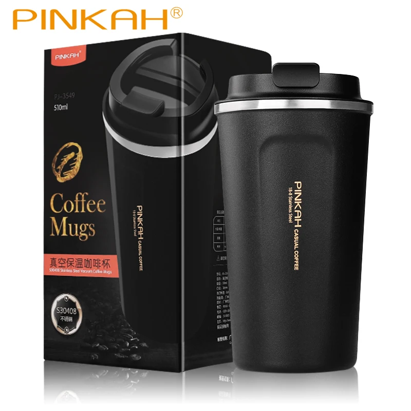PINKAH Private Label 510ML 17OZ Powder Coated Double Wall Vacuum Insulated stainless steel coffee cup