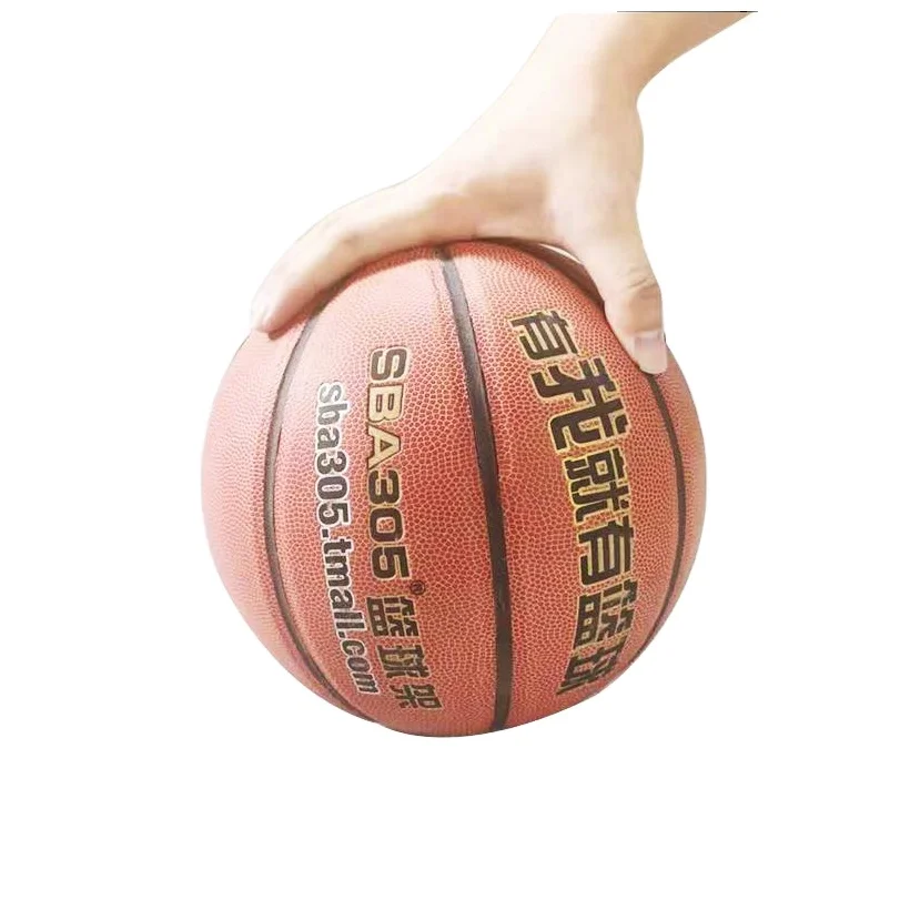 SBA305 Wholesale official Match Quality Size 7 Sports PVC Laminated professional basketball ball For Training