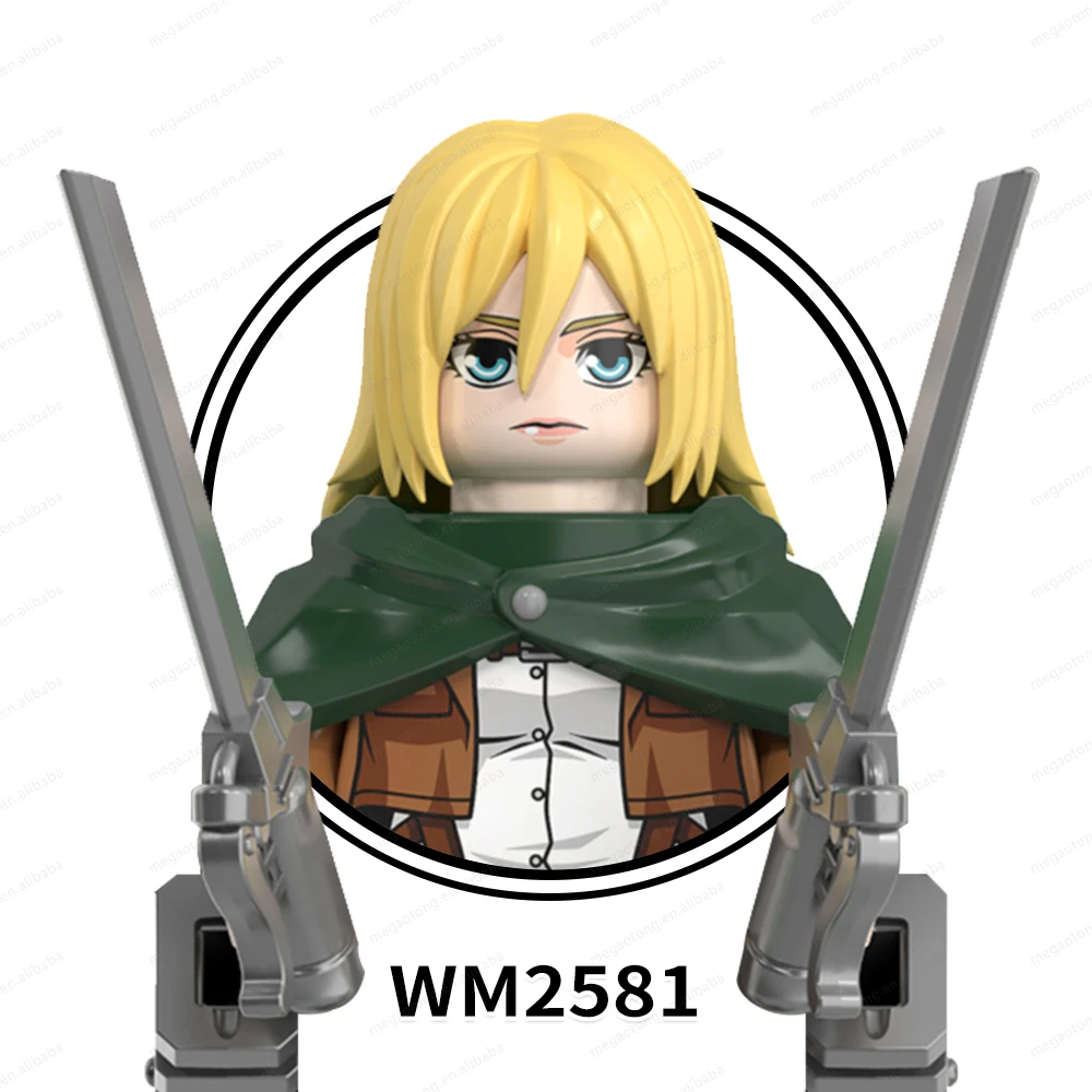 WM6165 Анни леонхарт ервин джегер Рейнер Hisutoria Reisu Ymir японская атака на Титан пластиковые строительные блоки детские игрушки