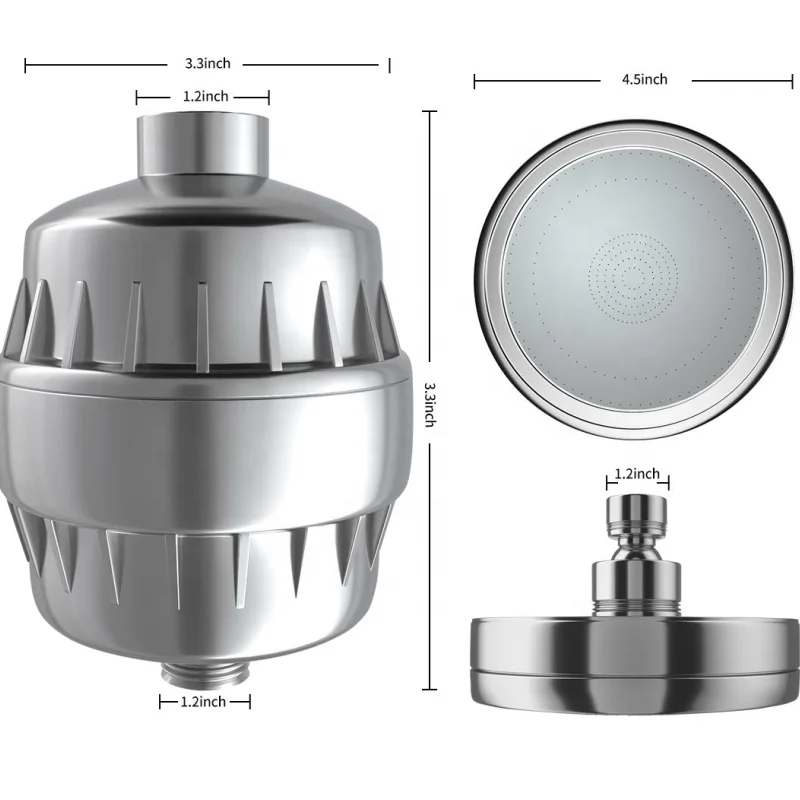 Professional 5-20 stages healthy lifestyle bathroom shower filter head all in one shower filter set