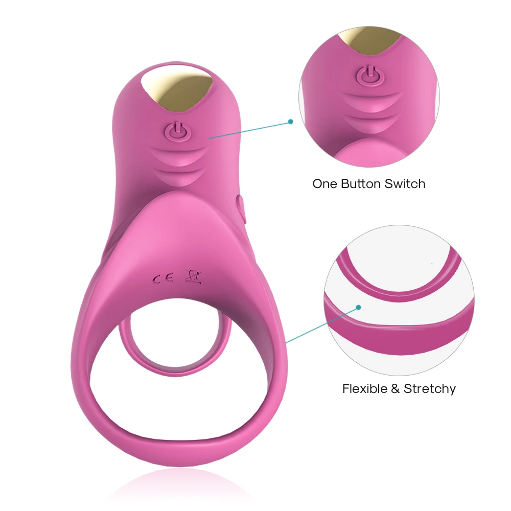Trending products 2020 new arrivals sex toys cock ring clitoral vibrating time-lapse penis massager