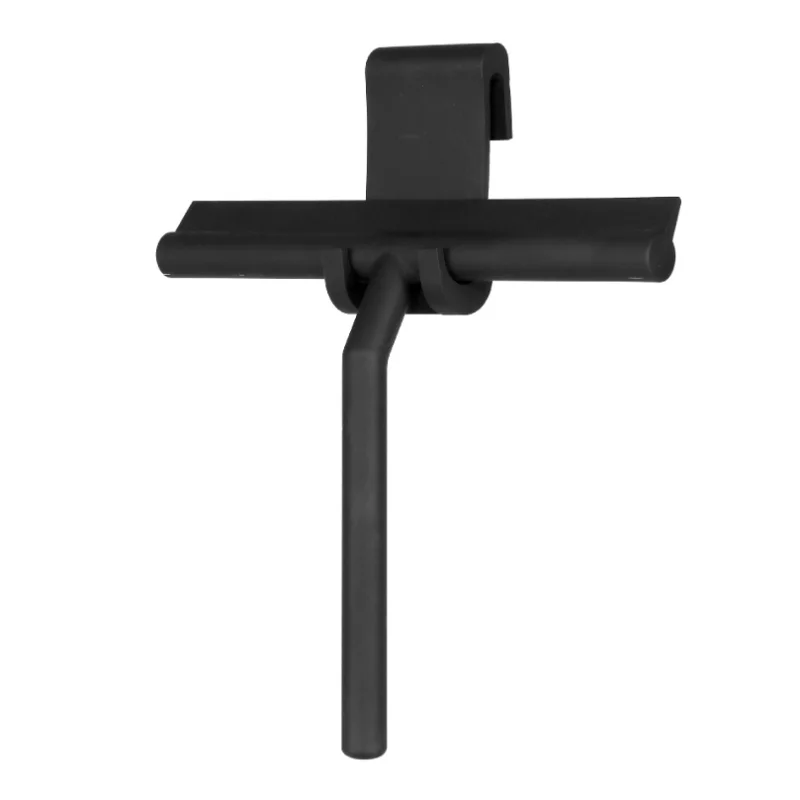 Wholesale Silicone Black Gray Shower Mirror Cleaner Squeegee Window Glass Mirror Clean Soft Wipers With Hook