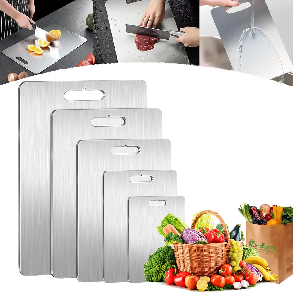 Rayshine Stainless Steel Easy To Clean Dishwasher Safe Titanium Cutting Board For Meat Fruit Vegetable