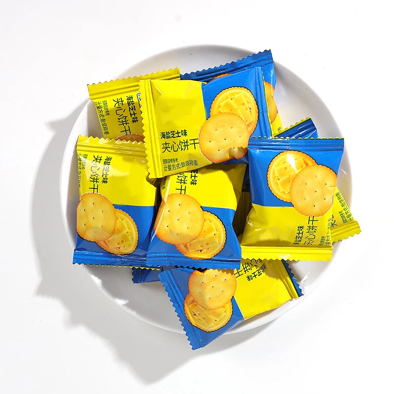 Private Label Exquisite Elegant Rich-textured Sea Salt Cheese Fresh Delight Sandwich Biscuits