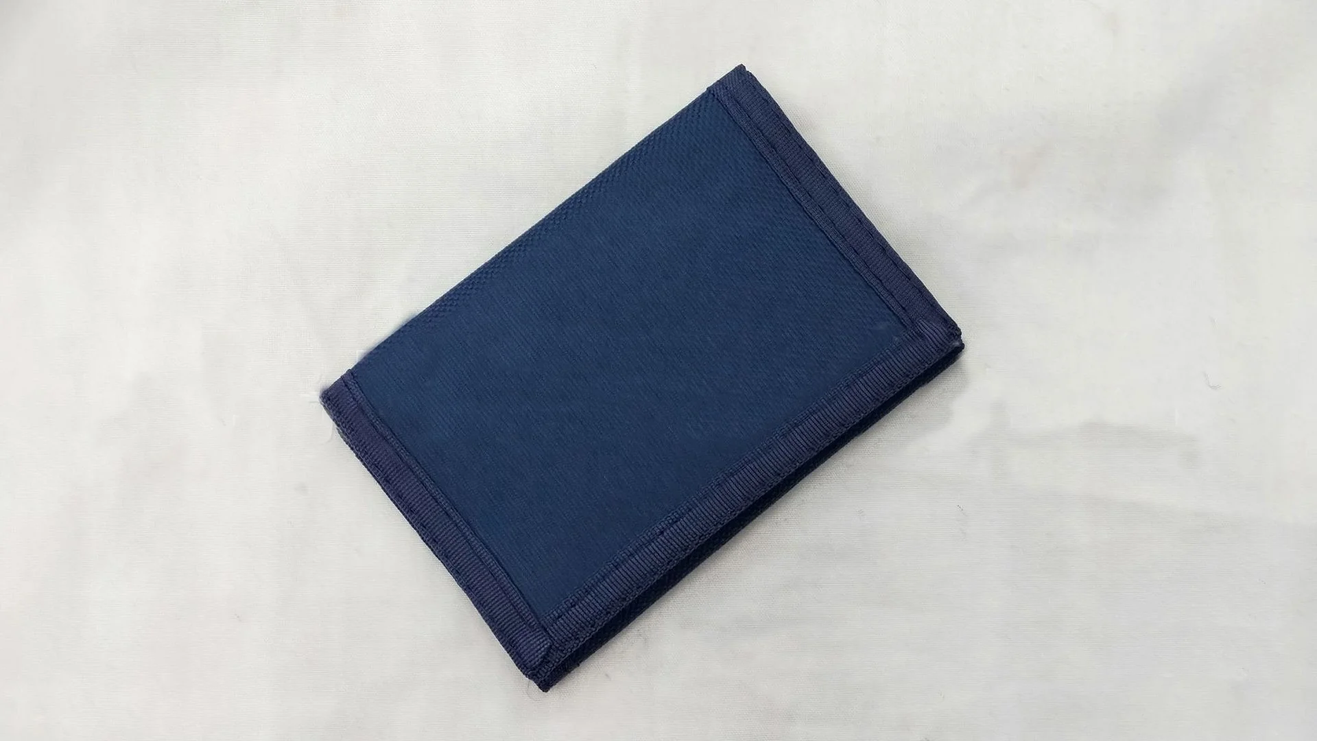 Promotional polyester accept custom logo printed cheap canvas nylon trifold zipper wallet