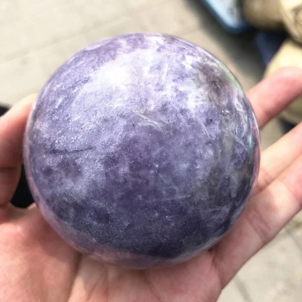 Natural Unicorn Stone Lepidolite Quartz Ball Lepidolite Crystal Sphere For Spiritual