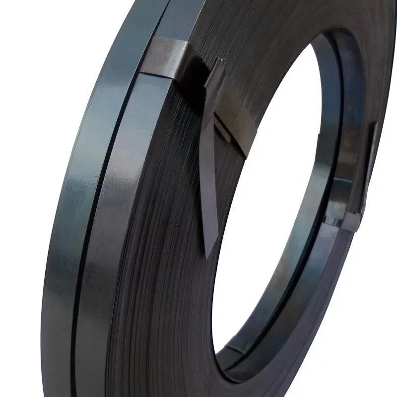 Blue tempered steel strapping for binding and packaging