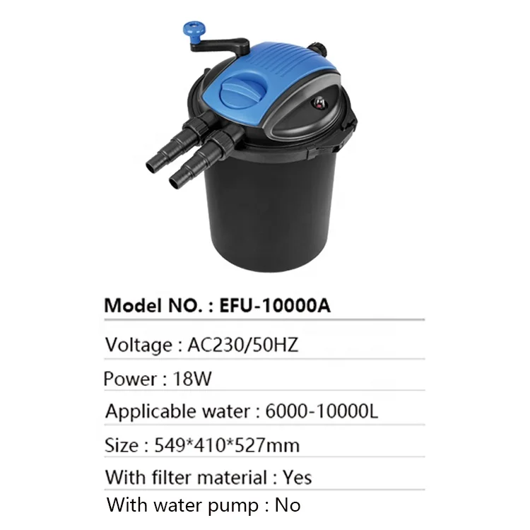 BOYU Fish Pond Water Circulation System Filter Box Aquarium Filter Barrel Box