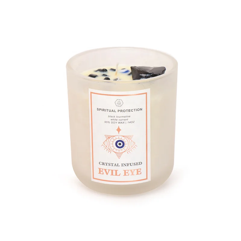 customised geo cut glass candle jar luxury Gift box soy wax  tealight colorful crystal candle holder