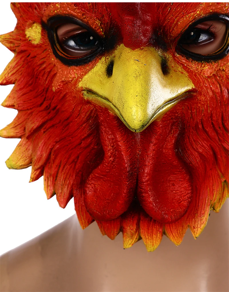 Popular new chicken head mask for Halloween Carnival Rooster animal head mask wedding party masks sets