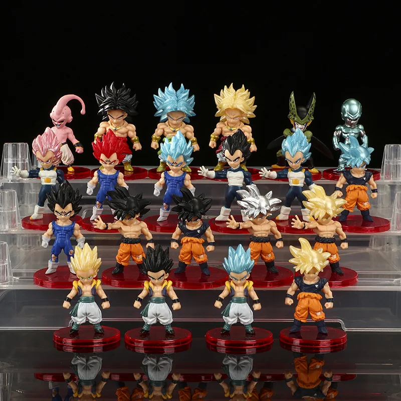 Popular custom Dragon Plastic Figure Toy Ball character Sun Goku Action figure super Saiyan character Vegeta character set