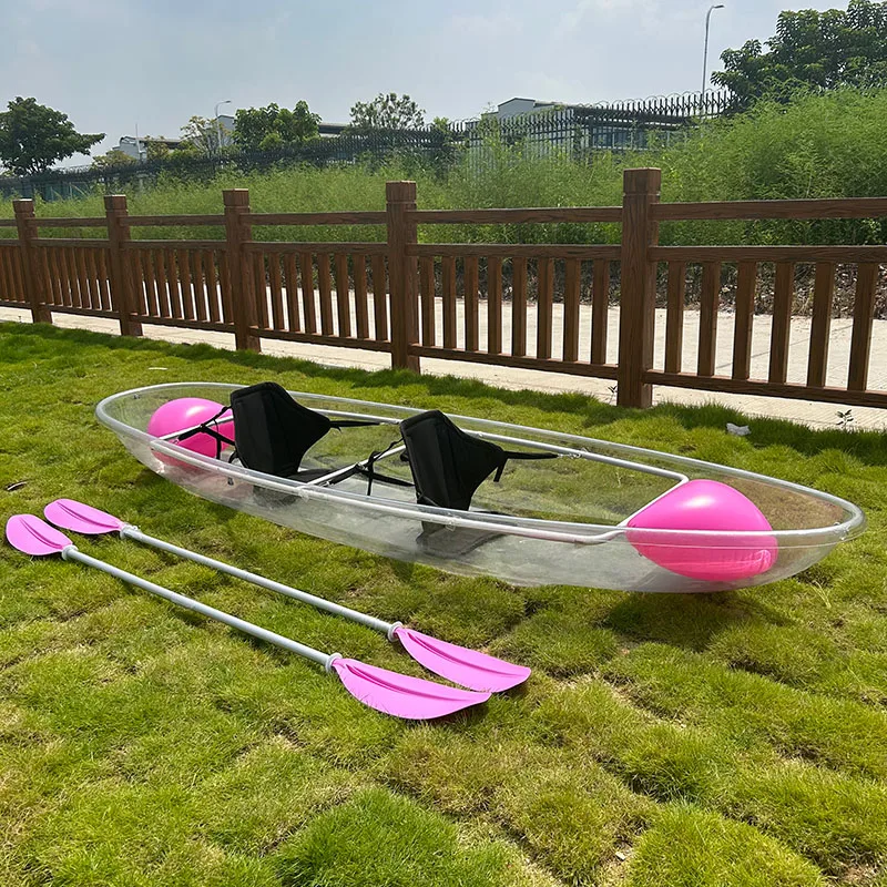 PC Transparent Boat Double Internet Celebrity Glass Boat Pool Transparent Boat Water Park Play Rowing
