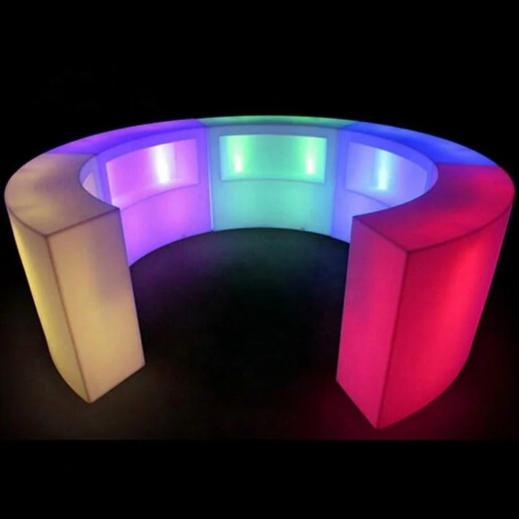glowing cocktail event party wedding led bar tables and chairs party chair table set high chair cordless luminous bar tables