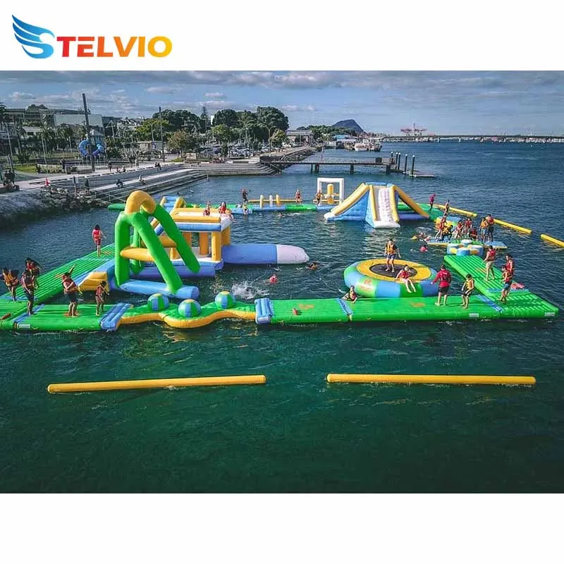New Outdoor Water Park Inflatable Floating Water Obstacle Course Manufacturer Funny Inflatable Park Aqua Park