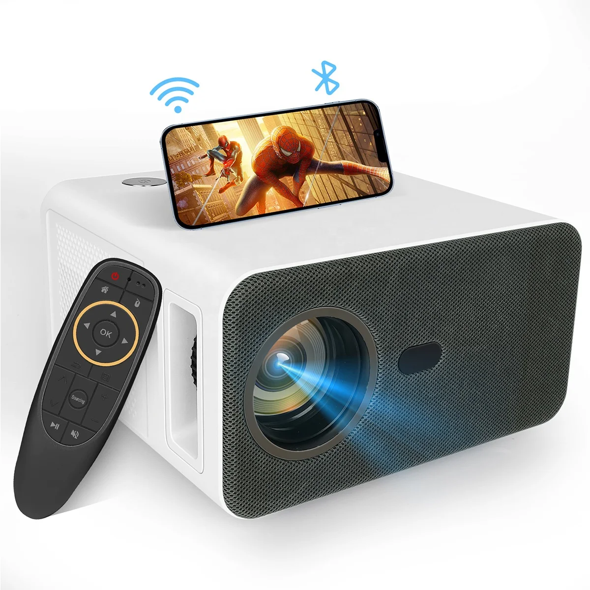 UB30 Portable Projector For Xiaomi 5G WiFi 2+16G RAM ROM 15000 Lumen Full HD LCD 300inch Screen Home Theater LED 1080P Projector