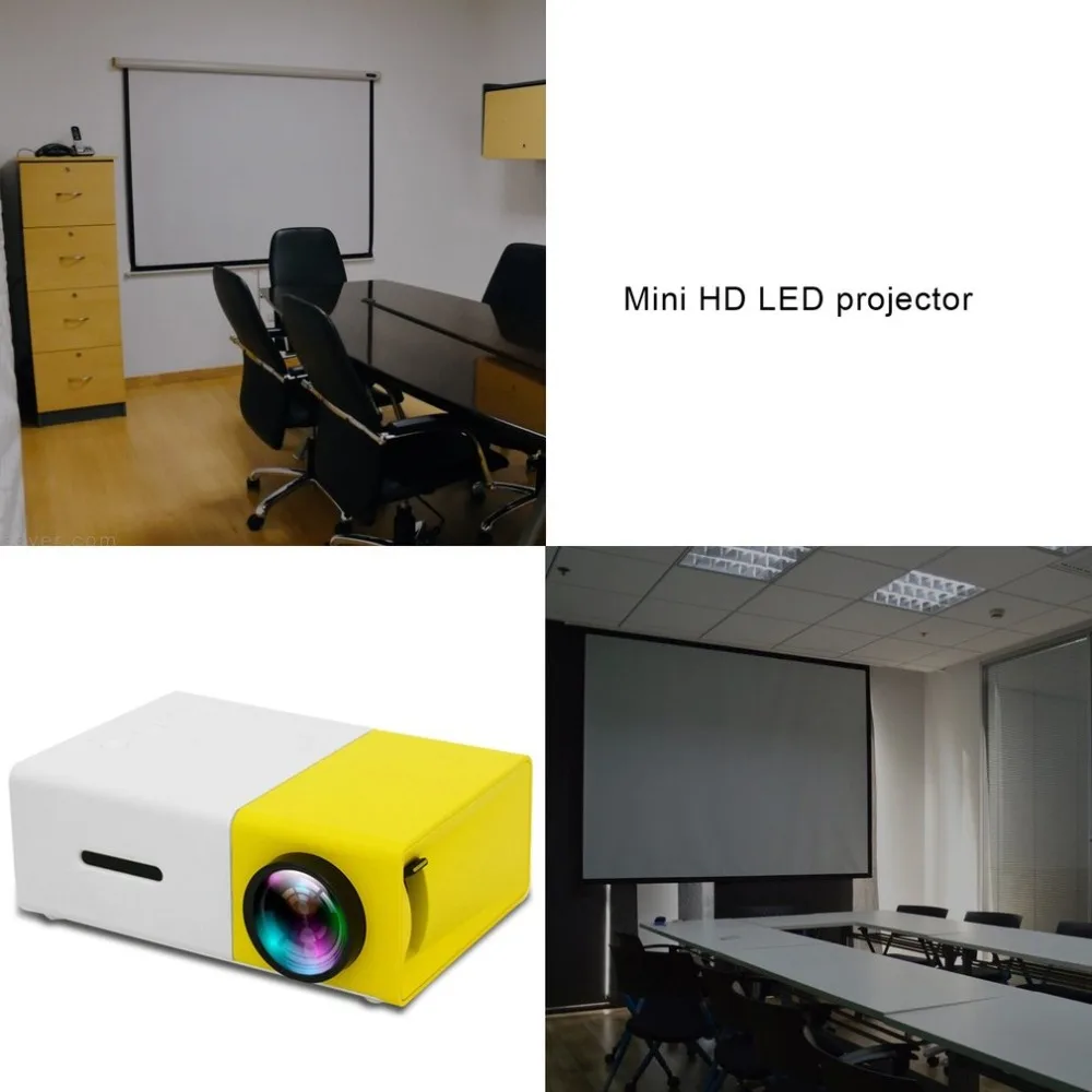  Светодиодный мини-проектор YG300 Pro 480x272 пикселей поддержка 1080P USB аудио портативный домашний