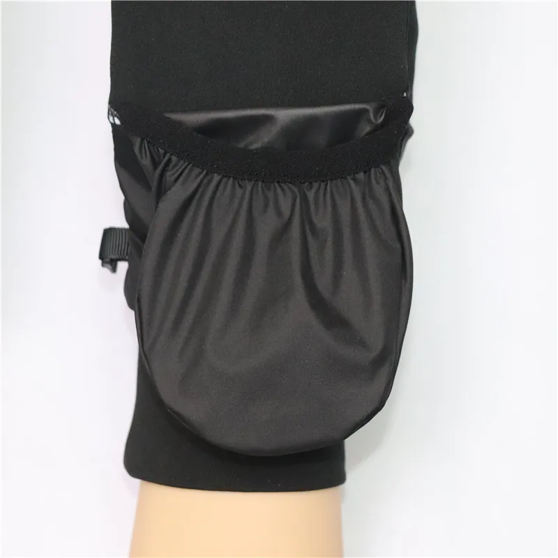 
Full finger running glove with mitten cover 