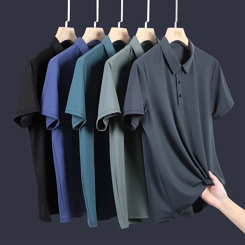 Wholesale Custom Logo Quick Dry Lightweight Performance Athletic Casual 100 Cotton Plain Solid Golf Polo Shirts for Men