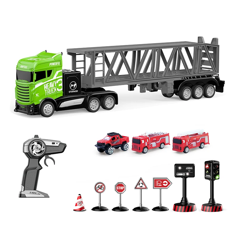 2 4G 1:16 4CH Радиоуправляемый буксировочный автомобиль игрушки с батареей дополнительными деталями 3 шт. автомобилей