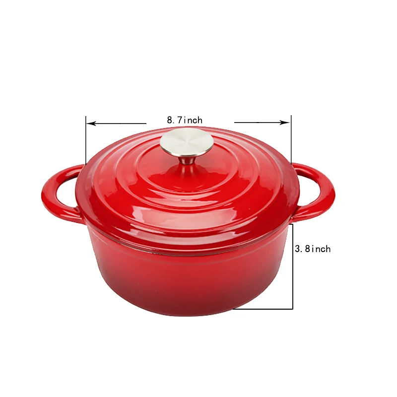 Colorful Enamel Cast Iron Casserole Pot Kitchen Casseroles Round Dutch Oven for Gift