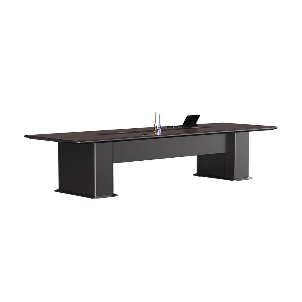 Modern Office Furniture 6 8 Person Meeting Room Furniture Desk Unique Black Square Conference Table
