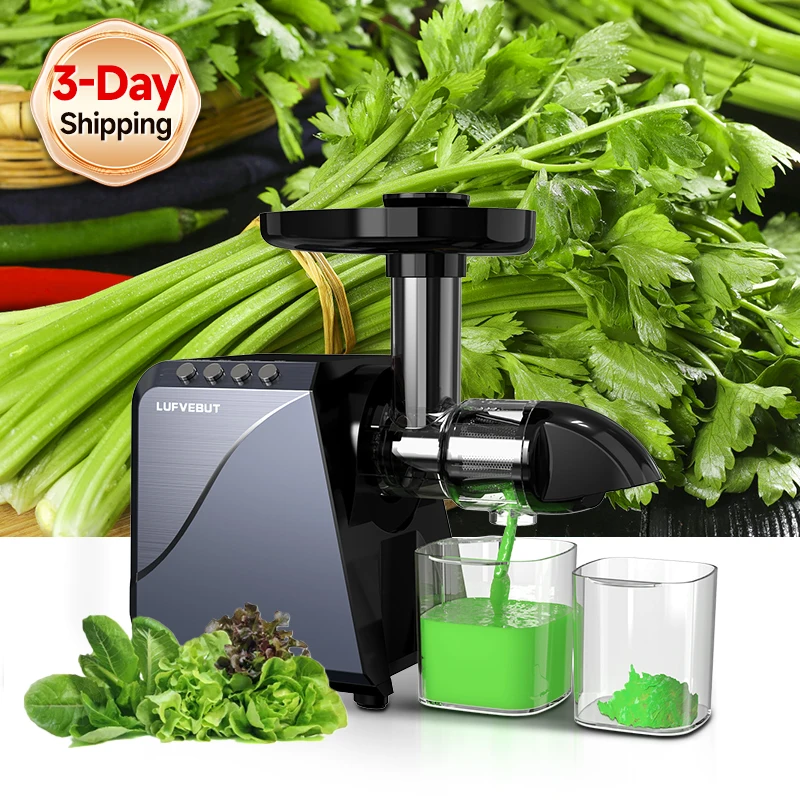 BPA Free Fast 3-day shipping Cold Press Orange celery Juicer Machine with Reverse Function Nutrient-Rich Fruits slow juicer