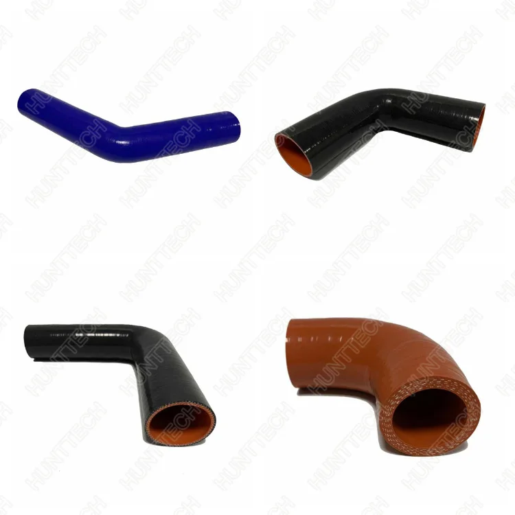 Hot Selling Flexible Truck Elbow Silicone Textile Braided Rubber Silicone Hose For Car
