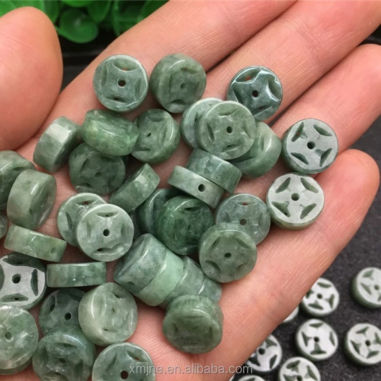 Burma Jade Grade A Jade Scraps DIY Spare Parts Money Beads Jewelry Copper Coins Ingredients Sihui Jade Wholesale