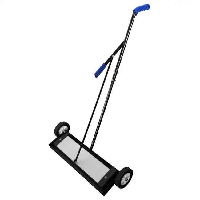 Heavy Duty Magnetic Floor Sweeper with Wheels to Pick Up Nails Stray Ferrous Objects