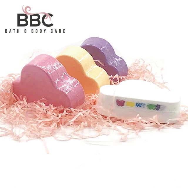 Customized colorful natural bath spa gift set oem 180g bath fizzer