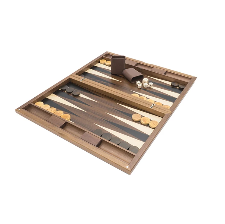 Wholesale Customized Classics Brown color Cheap Wooden Backgammon Board Game Set