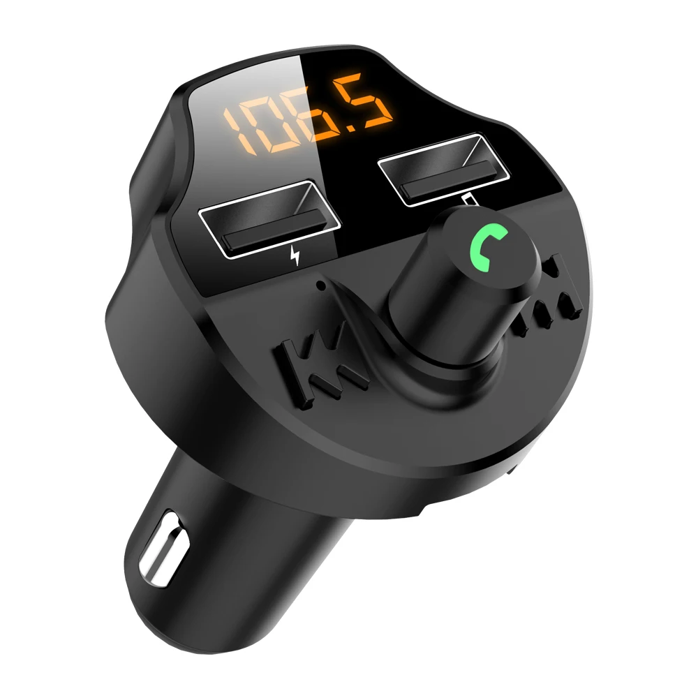 Factory direct supply T66 BT FM Transmitter Car Kit USB Charger MP3 Player Handsfree for most smartphones/tablets