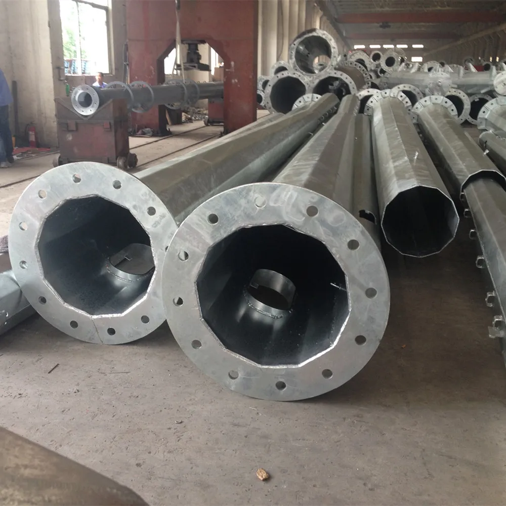 Direct Buried Steel Electrical Pole For Power Distribution Equipment Sheet Metal Fabrication
