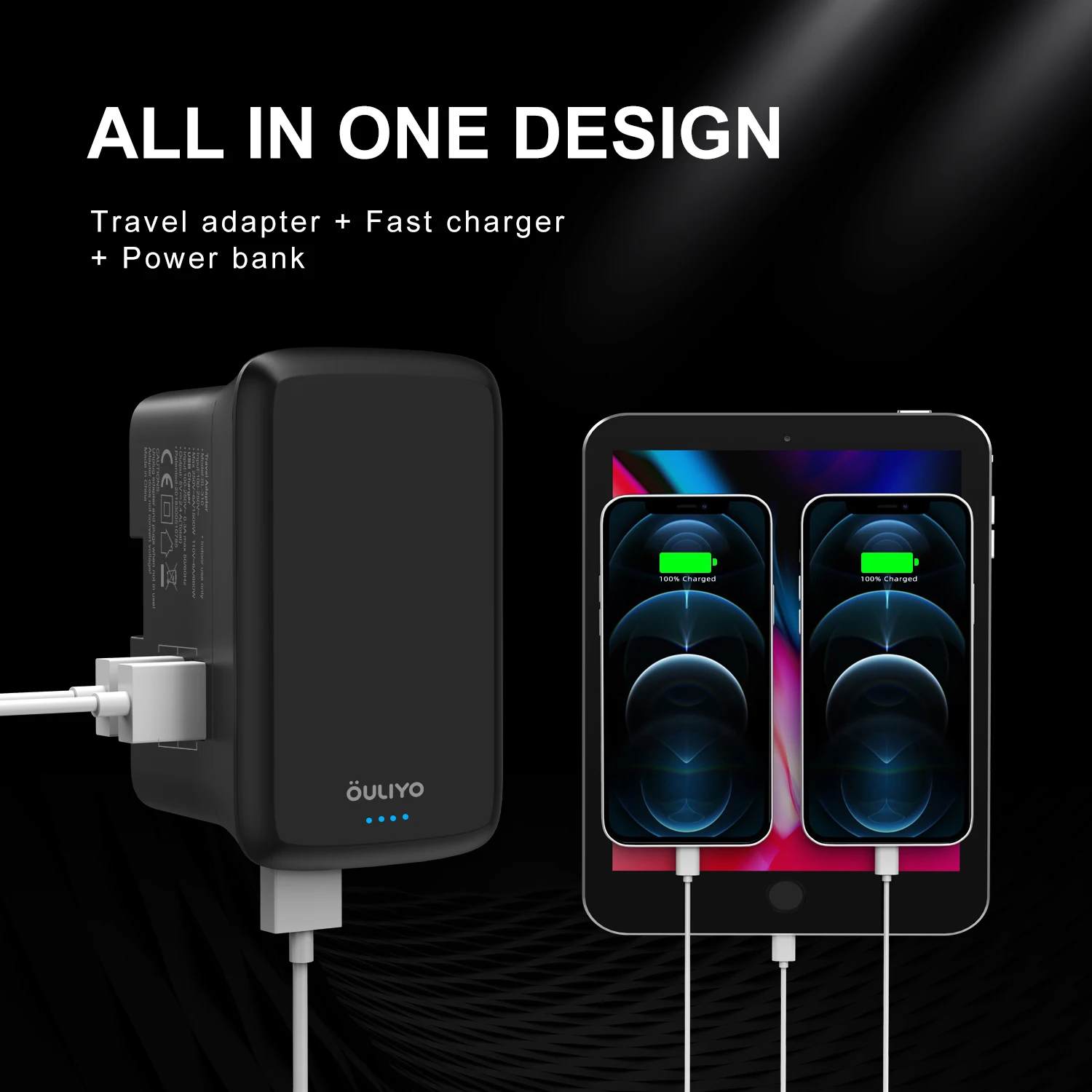 Otravel Новое поступление универсальный адаптер для путешествий с внешним аккумулятором емкостью 5000 мАч для мобильных телефонов и планшетов аксессуар