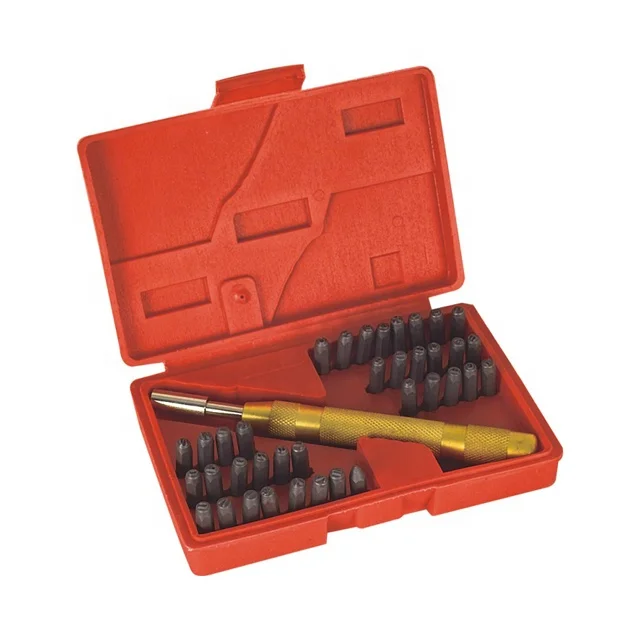 Factory supply 38PCS 4MM blacked number punch ,letter hole punch