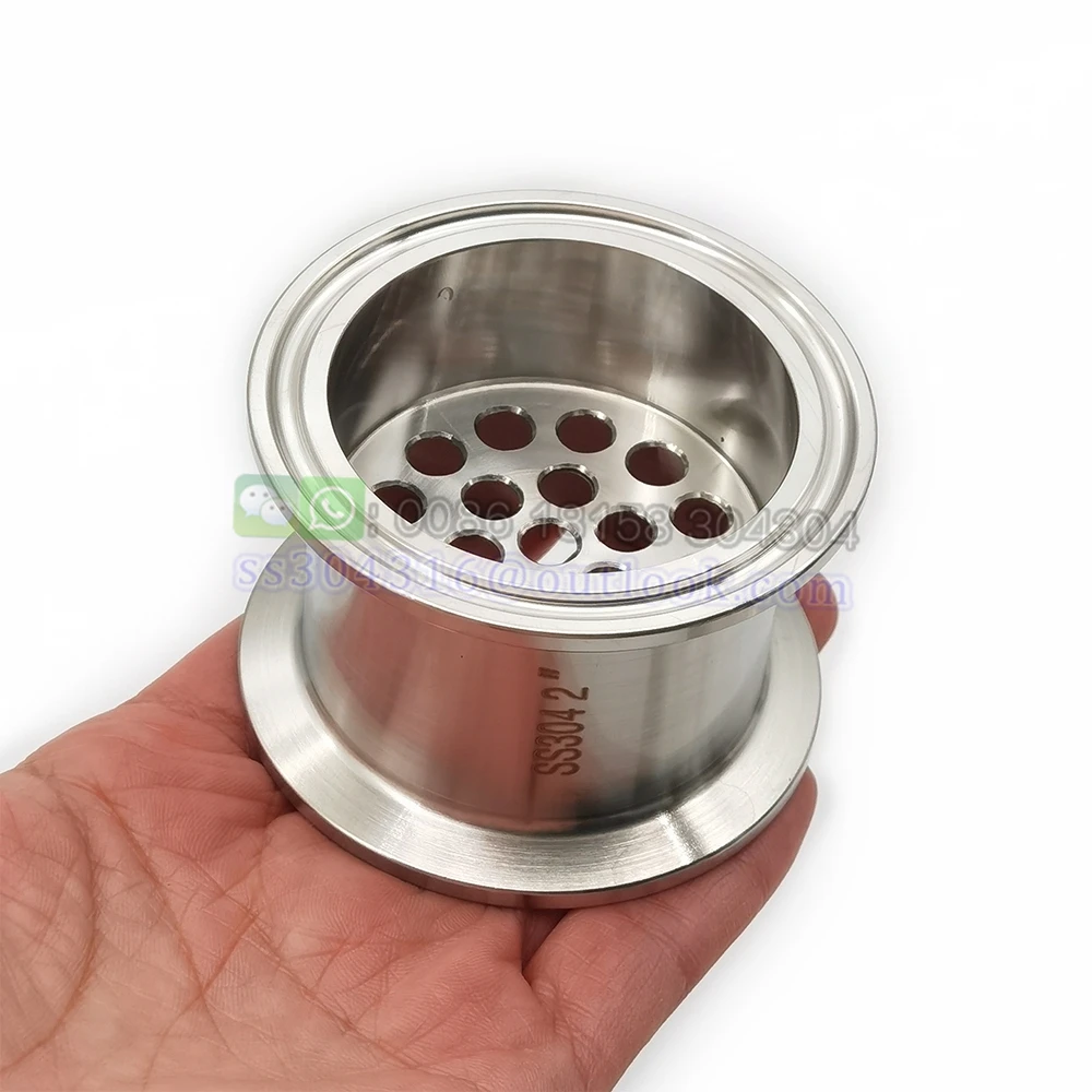 Stainless Steel Tri Clamp Filter Plate High Pressure Sanitary Fitting with 6mm Holes
